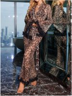 Sexy Mesh Transparent Leopard Print Lingerie Set for Women - Image 6