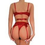 Sexy Two-Piece Lingerie Set for Women - Hollow Back Lace Design - Image 5