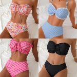 Cross-border  Separate Tube Top Ruffle Strapless Swimsuit Set Bikini - Image 10
