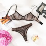Sexy Black Ultra-thin Mesh Transparent Push-up Bra Set - Image 6