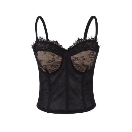 Sexy slim lace cup suspender