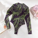Tie-dye Sexy Underwear Bodysuit with Outerwear Mesh Bodysuit - Image 6