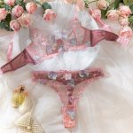 Lace Embroidery Women's Bra Flower Embroidery Advanced Craft Steel Ring Gathered Sexy Lingerie Set - Image 6