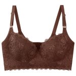 Sexy Lace Seamless Bra for Women with Steel Ring, Push-Up, Side Support, Anti-Sagging, Deep V Neckline, Large Size - Image 8