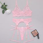 Women's Lace Temptation Perspective Eyelash Lace Strap Body Shaping Fun Underwear - Image 9