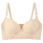 Sexy Lace Seamless Bra for Women with Steel Ring, Push-Up, Side Support, Anti-Sagging, Deep V Neckline, Large Size - Image 6