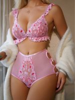 Sexy Lingerie Set - Erotic Underwear with Heart Lace and Hollow Design - Image 6