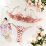 Red Lingerie Set - Sexy Thin Large Bust Minimizer Women's Push-Up Bra and Thong Underwear Set - Image 5