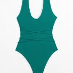 Solid Color Slimming Sexy One-Piece Swimsuit Bikini - Image 3