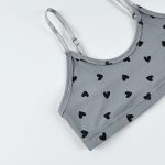 Knitted Heart Print Fashion Strap Sleepwear Set for Women - Image 5