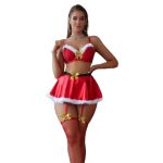 Christmas Role Playing Split Sexy Strap Stocking Sexy Underwear Set - Image 5