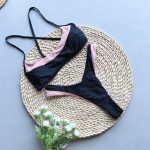 Style Bikini Set with Splicing Design for Women - Image 2