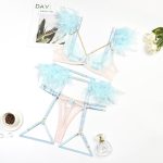Feather Sexy Lingerie with Chain Lace Transparent Mesh Set for Women - Image 10