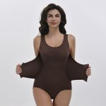 Enhanced Full-Body Shaping Bodysuit for Women, Breathable Lightweight, Body-Sculpting with Front Closure, Tummy Control, Waist Cincher, Slimming and Contouring