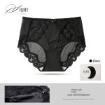 Luxury Mid-High Waist Women's Underwear with Silk-Cotton Lining Antibacterial Mesh Sexy Lace Design - Image 5