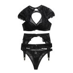 Hanging neck sexy lingerie split set