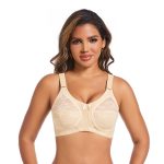 Cross-border Ultra-thin Plus Size Full Cup Export Bra Without Padding Sexy Lace Wire-free Transparent European and American Style Underwear