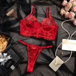 Sexy Transparent Lingerie Set  Lace Boned Shapewear Bralette and Panty Set - Image 7