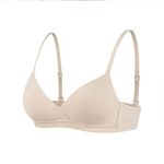French-style triangle cup cotton small bust uplifting non-empty cup bra for women, thin underwire-free bra - Image 2