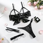Sexy Lingerie Set with Steel Ring Hollow Design and Thigh Rings - Image 8