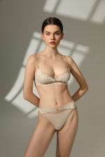 Sexy Lace Underwear  Ultra-thin Embroidered Large Bust Minimizer Push-up Bra Cross-border Bra Set - Image 5