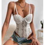 Sexy Lace Splicing Unique Street Style Jumpsuit - Image 7
