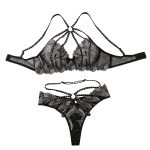 Lace embroidery brings together sexy lingerie and underwear set