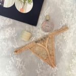 Cotton G-String with Metallic Rhinestone Letters, Sexy Lace Panties for Women - Image 13