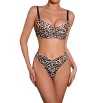 Gathered Sexy Leopard Print Bra and Panty Set for Women - Thin Fit and Comfortable - Image 5