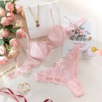 Sexy Mesh Hollow-out Bra Set with Butterfly Knot for Pure Desire Girls - Three-Piece Lingerie Suit - Image 10