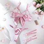 Sexy Lingerie Set with Steel Ring Hollow Design and Thigh Rings - Image 11