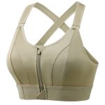 Adjustable Front Zipper Sports Bra, Shockproof, Wire-Free, Back Cross Design, Yoga Bra for Women - Image 12