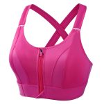 Adjustable Front Zipper Sports Bra, Shockproof, Wire-Free, Back Cross Design, Yoga Bra for Women - Image 10