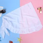 Cross-border Mesh Swimwear Ruffled Cover-up Beach Wrap Skirt Bikini Cover-up Apron - Image 4