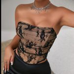 Party Lace Spicy Girl Exposed Back Tube Top - Image 2