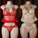 Lace soft cup camisole lingerie set - Image 2