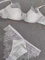 Lace Underwear Sexy Leopard Print Steel Ring Gathered Bra Large Chest Bra Set for Women - Image 7