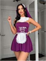 Sexy Maid Costume Role-Playing Bondage Backless Lingerie Set for Women - Image 7