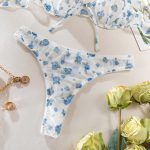 Cross-border New Floral Separated Bra Set Sexy Temptation Ultra-thin Mesh Print Transparent Erotic Underwear - Image 3