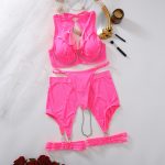 Chain Steel Ring Gathering Fun Underwear Four Piece Set - Image 6