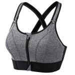 Adjustable Front Zipper Sports Bra, Shockproof, Wire-Free, Back Cross Design, Yoga Bra for Women - Image 9