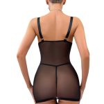 Sexy PU Leather and Mesh Splicing Hollow-out Breathable Backless Erotic Set for Women - Image 3