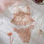 Lace soft cup camisole lingerie set - Image 5