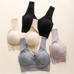 High-end Seamless Large Size Bra for Women, Lace Backless Cupless Thin Style - Image 3