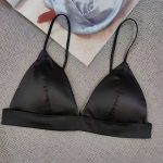 Triangle Cup Bra Summer Thin Strap Satin Wire-Free Bustier Large Chest Minimizer Sexy Lingerie - Image 7