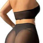 Sexy Cross-Tied Lingerie Set with Hollow-Out Design and Patent Leather Sleepwear - Image 5