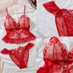 Lace soft cup camisole lingerie set - Image 4