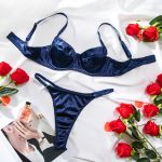 Red Lingerie Set - Sexy Thin Large Bust Minimizer Women's Push-Up Bra and Thong Underwear Set - Image 7