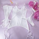 Sexy Mesh Backless Transparent Bondage Rope with Gloves Three-Piece Set for Women - Image 7