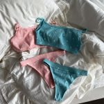 Style Knit Jacquard Camisole and Thong Two-Piece Set Women's Loungewear - Image 2